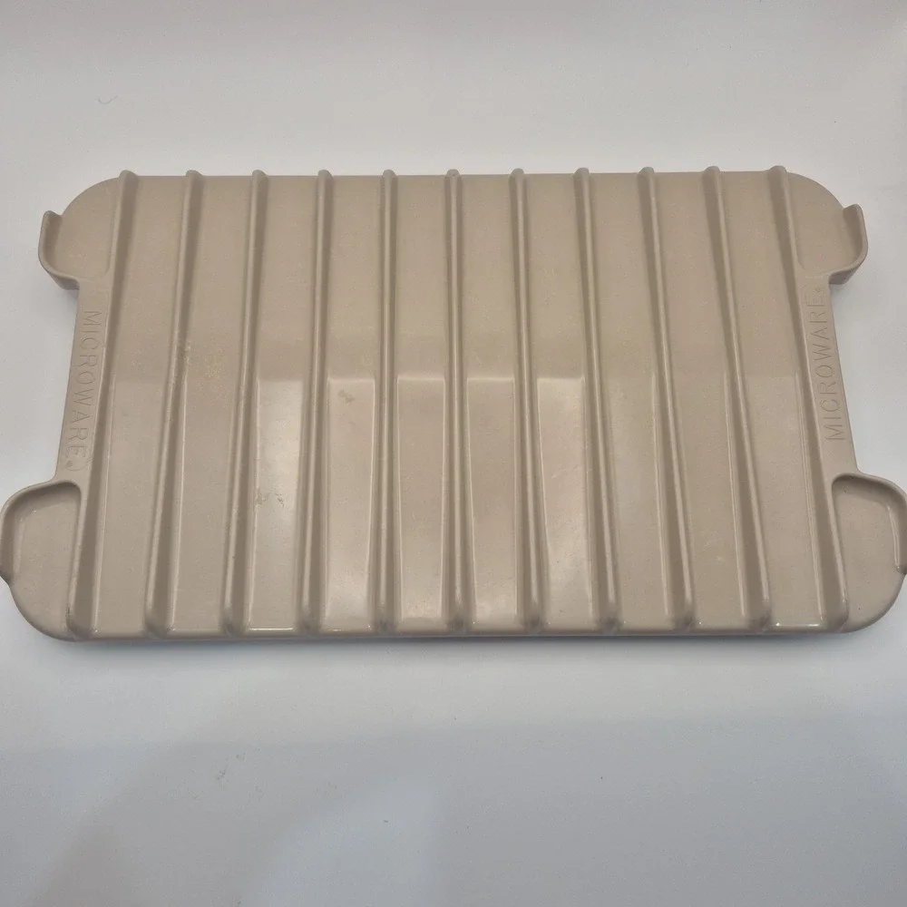 Anchor Hocking Microwave Bacon Meat Pan, Roasting Rack Pan PM-479-TI, Microware